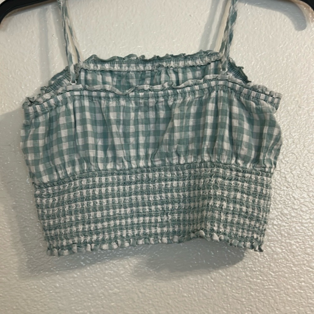 American Eagle Outfitters Green Checkered Camisole - Picture 4 of 6